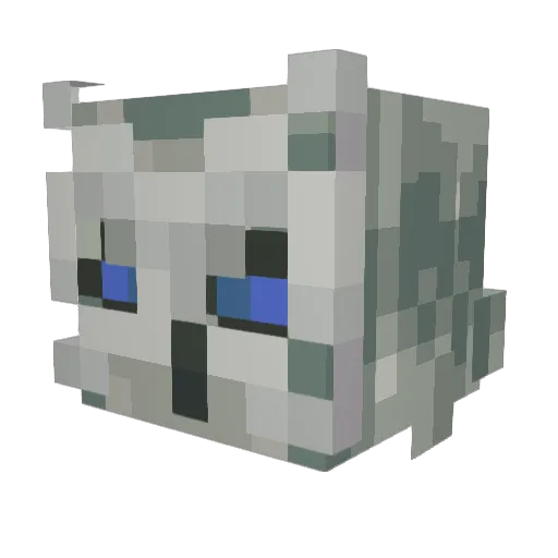 Chaotic0wl Minecraft avatar head, 3D render