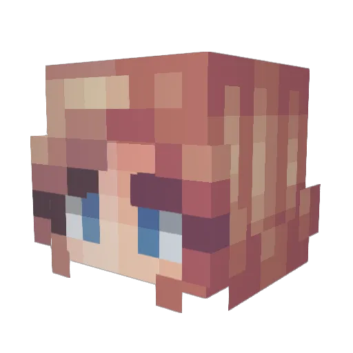 Chaotic6 Minecraft avatar head, 3D render