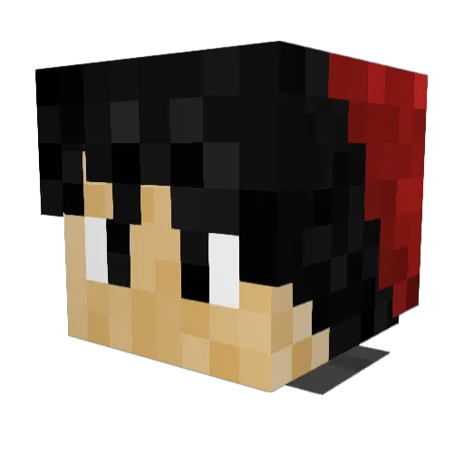 ChaoticCar Minecraft avatar head, 3D render
