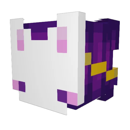 ChaoticEvi Minecraft avatar head, 3D render