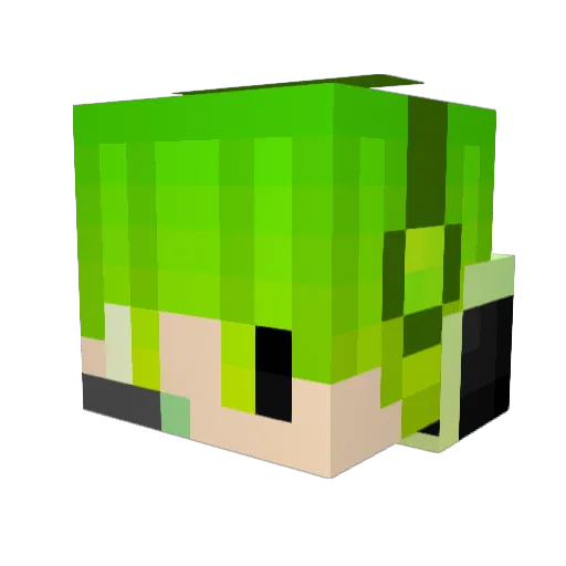 ChaoticKhiddo Minecraft avatar head, 3D render