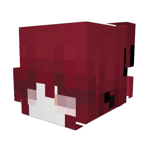 ChaoticKittyy Minecraft avatar head, 3D render
