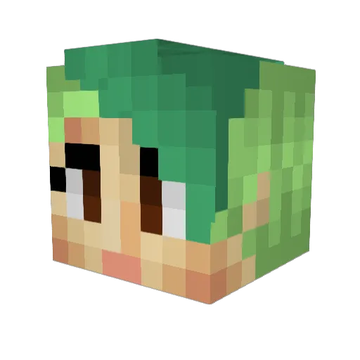 ChaoticLawful Minecraft avatar head, 3D render