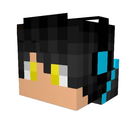 ChaoticMachete Minecraft avatar head, 3D render