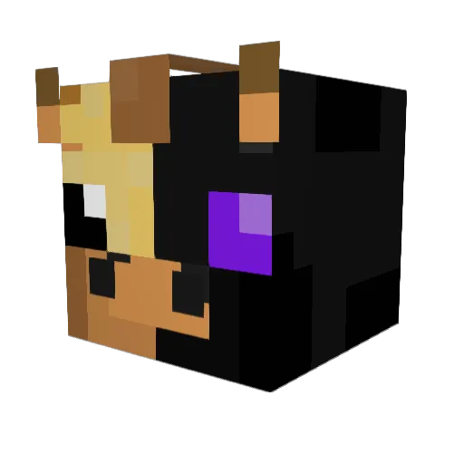 ChaoticMarii Minecraft avatar head, 3D render