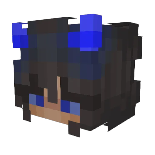 ChaoticMint909 Minecraft avatar head, 3D render