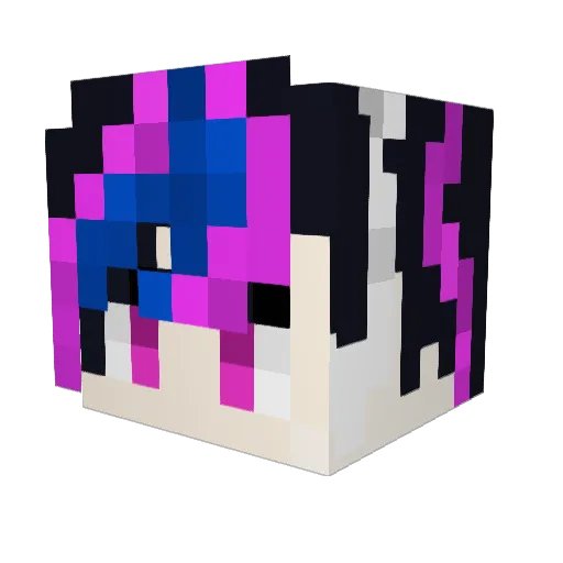 ChaoticPandaaa Minecraft avatar head, 3D render
