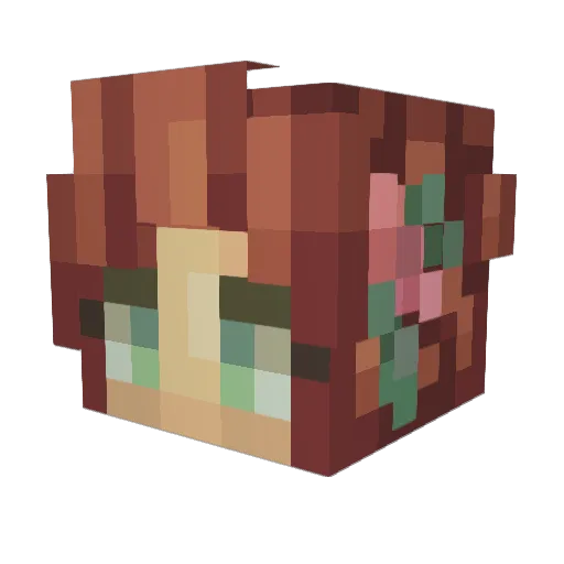 ChaoticPlant Minecraft avatar head, 3D render