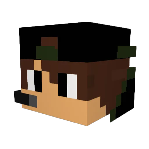 ChaoticSanders Minecraft avatar head, 3D render