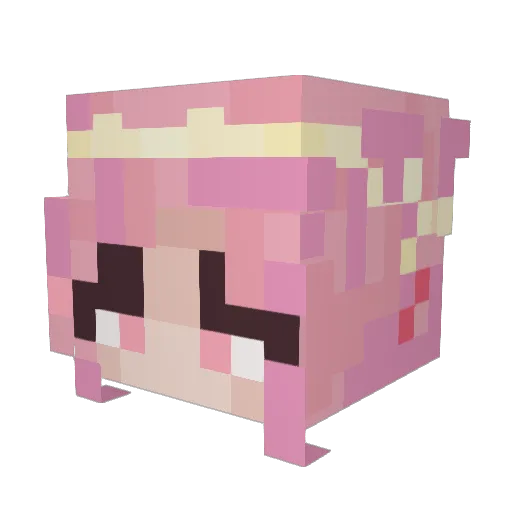 ChaoticShort Minecraft avatar head, 3D render