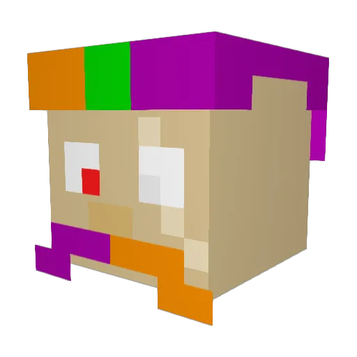 ChaoticXHarmony Minecraft avatar head, 3D render