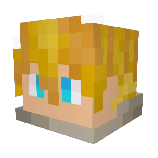 Chaotic_Bard Minecraft avatar head, 3D render