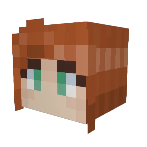Chaotic_GingerYT Minecraft avatar head, 3D render