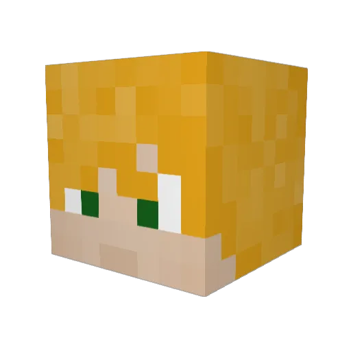 Chaotic_Link Minecraft avatar head, 3D render