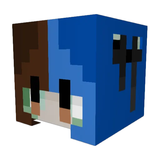 Chaotic_Raptor5 Minecraft avatar head, 3D render