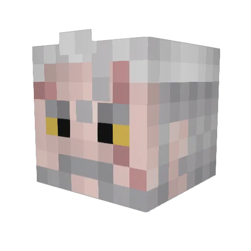 Chaoticus1 Minecraft avatar head, 3D render