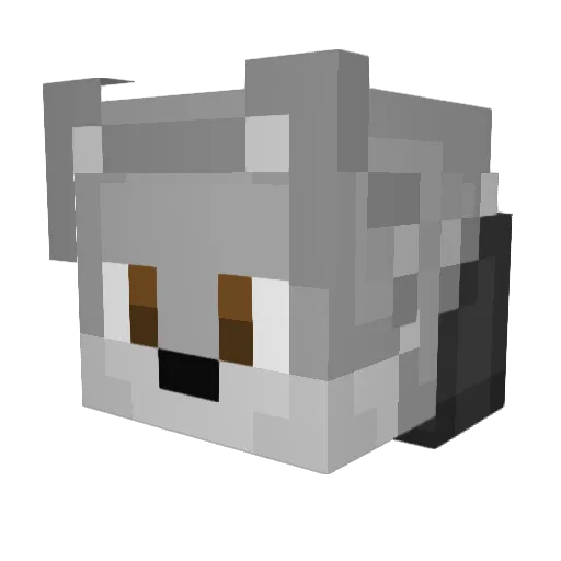 ChaozHead Minecraft avatar head, 3D render