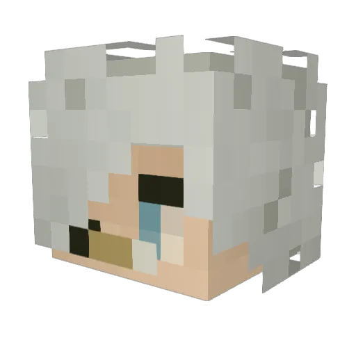 Chaozilla Minecraft avatar head, 3D render