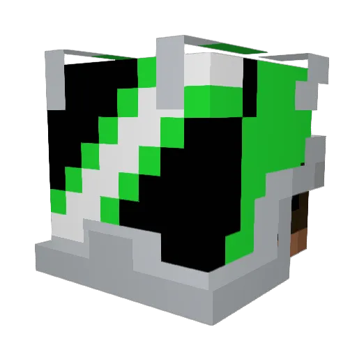 Chaozius Minecraft avatar head, 3D render