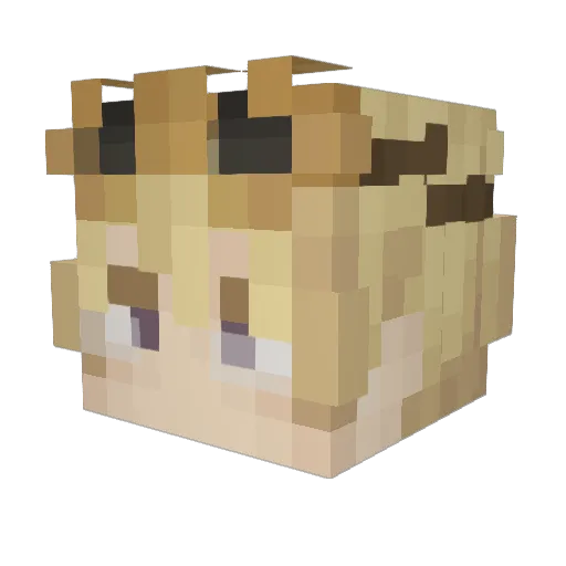 ChapYu Minecraft avatar head, 3D render