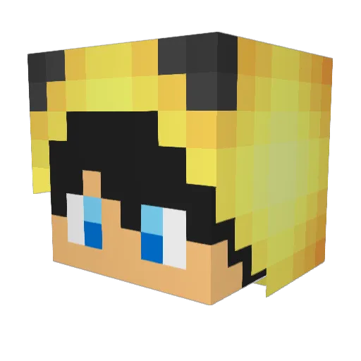 Chaparritoh Minecraft avatar head, 3D render