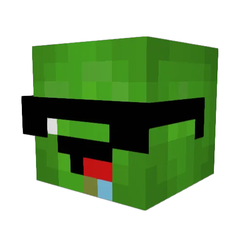 Chaparrow Minecraft avatar head, 3D render