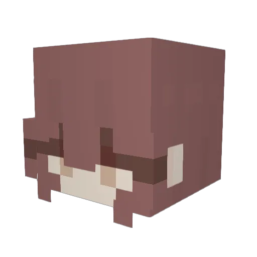 Chapelinho Minecraft avatar head, 3D render