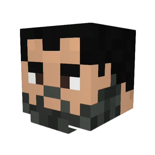 Chapes Minecraft avatar head, 3D render