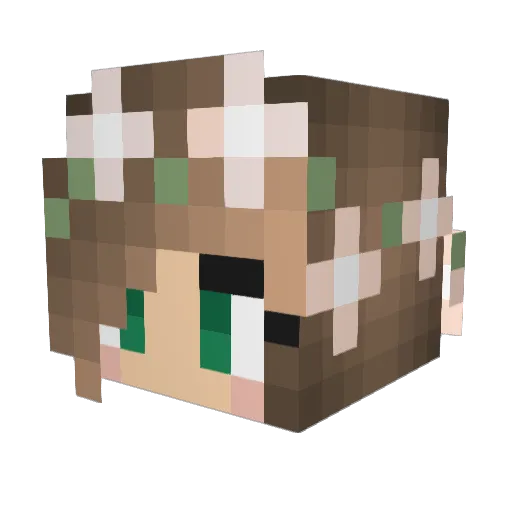 Chapiix Minecraft avatar head, 3D render