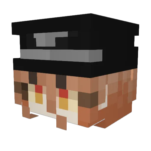 Chapitann Minecraft avatar head, 3D render
