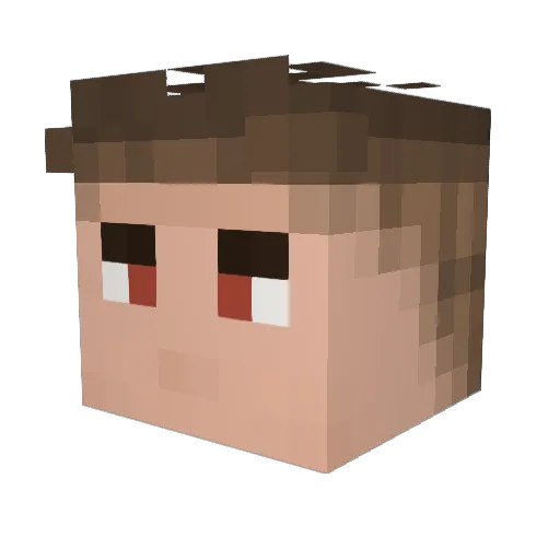ChappiePie Minecraft avatar head, 3D render