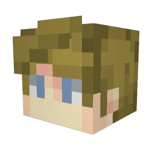 Chappier Minecraft avatar head, 3D render