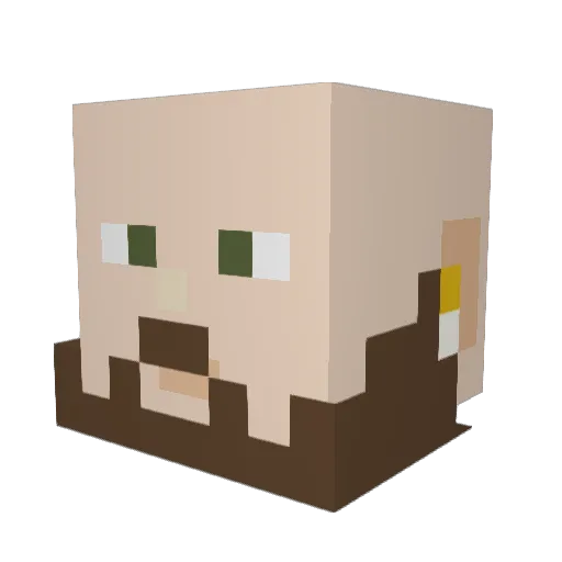 ChapyYxx Minecraft avatar head, 3D render