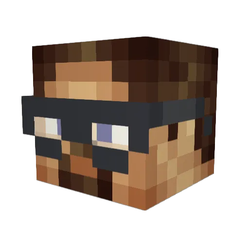 ChaqueClient Minecraft avatar head, 3D render