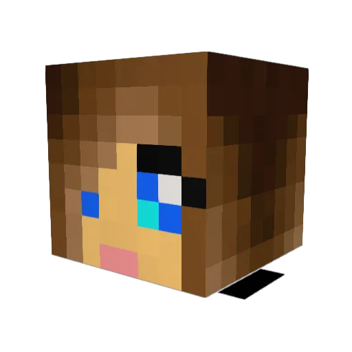 CharChar410 Minecraft avatar head, 3D render