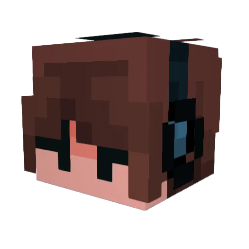 CharDing_Gaming Minecraft avatar head, 3D render