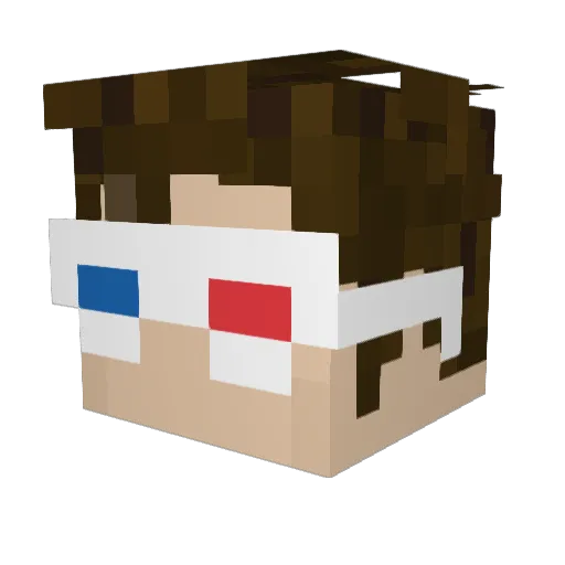 CharGon26 Minecraft avatar head, 3D render
