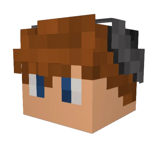 CharIie_is_Hyper Minecraft avatar head, 3D render