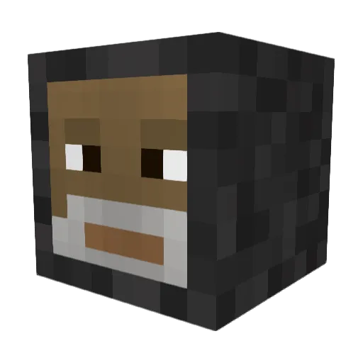 CharNoak Minecraft avatar head, 3D render