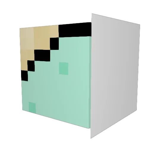 CharStar3 Minecraft avatar head, 3D render