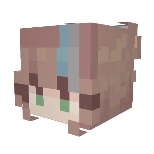 Char_Char10 Minecraft avatar head, 3D render