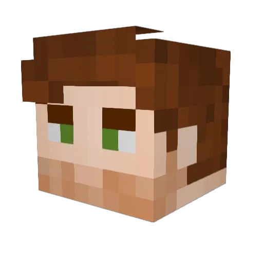 Char_Commander01 Minecraft avatar head, 3D render