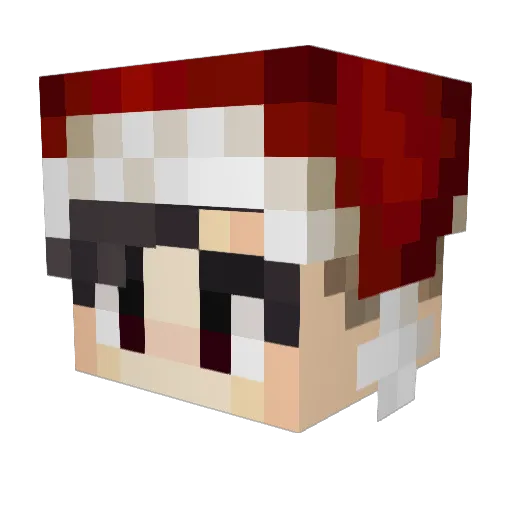 Chara10 Minecraft avatar head, 3D render