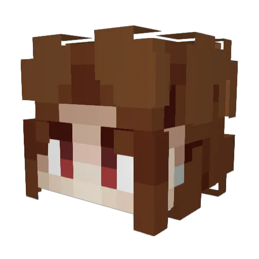 Chara718 Minecraft avatar head, 3D render