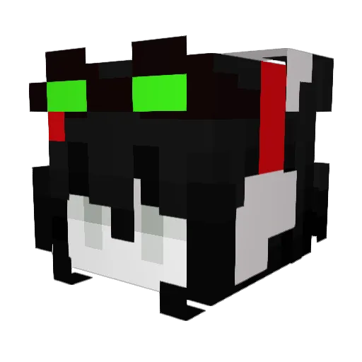 CharaCD Minecraft avatar head, 3D render