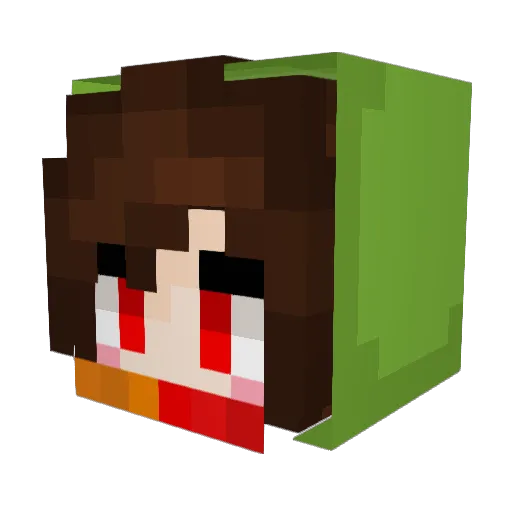 CharaDr33murr Minecraft avatar head, 3D render