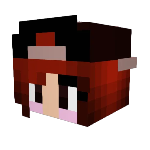 CharaEtFrisk Minecraft avatar head, 3D render