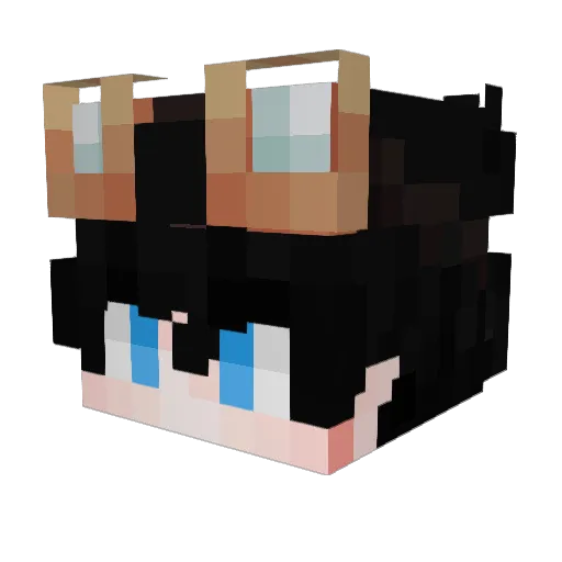 CharaPL Minecraft avatar head, 3D render