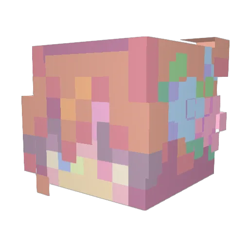 Chara_01 Minecraft avatar head, 3D render