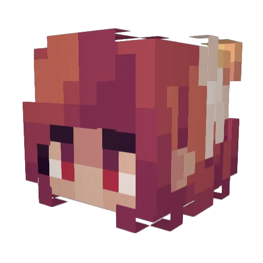 Chara_D99 Minecraft avatar head, 3D render